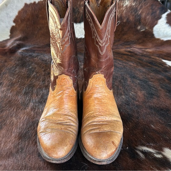 Leucchese ostrich boots men’s 7.5 d women’s 8.5 - Picture 14 of 14